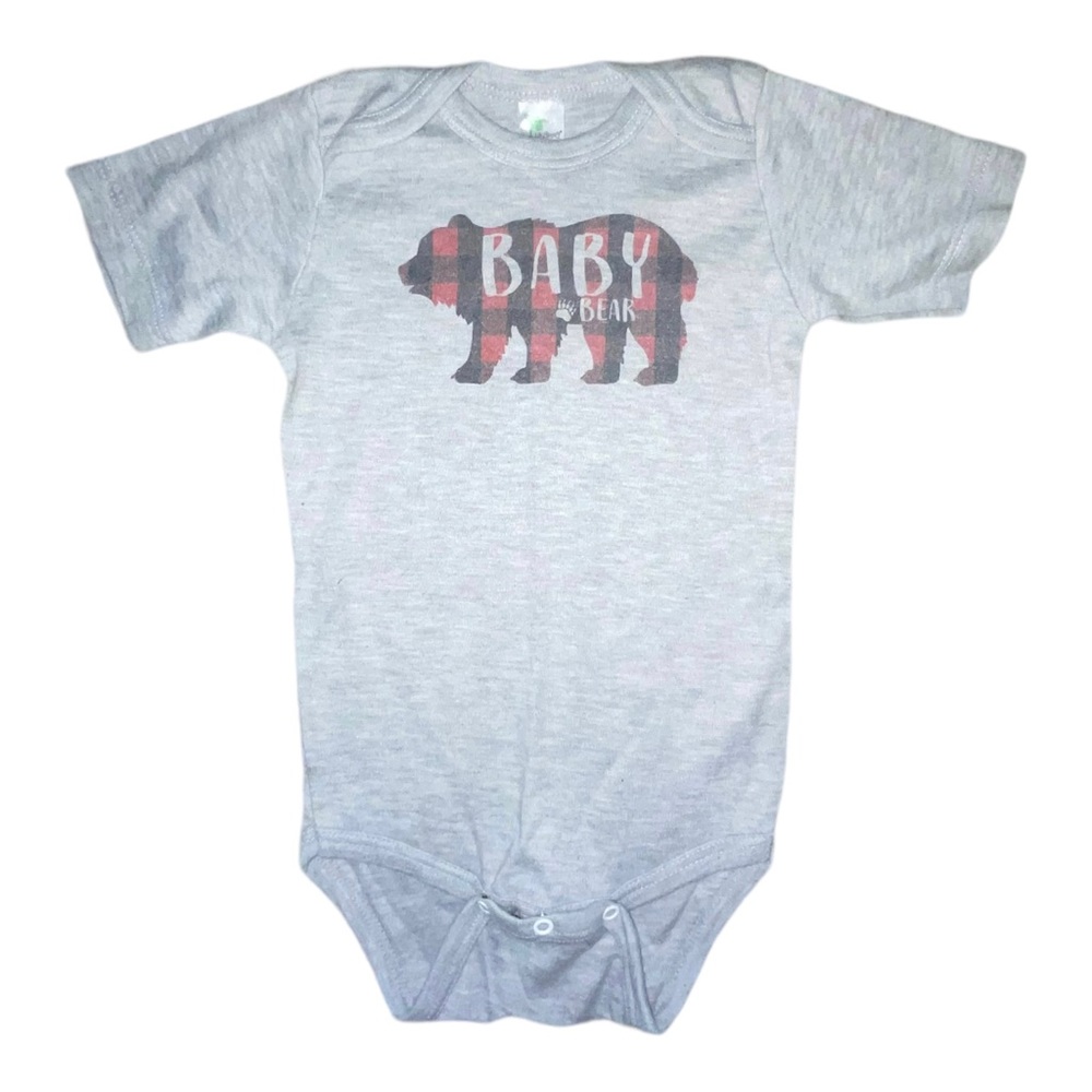 Laughing Giraffe Baby Boys Size 6-12M Baby Boys Size Bear Buffalo gray bodysuit